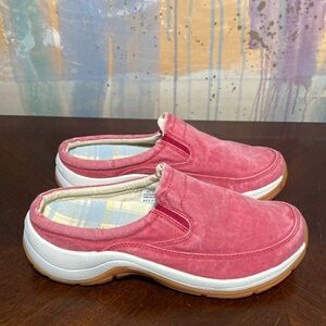 L.L. Bean SunWashed Casual Canvas Slip on  Rose Pink shoes Women’s size 6.5